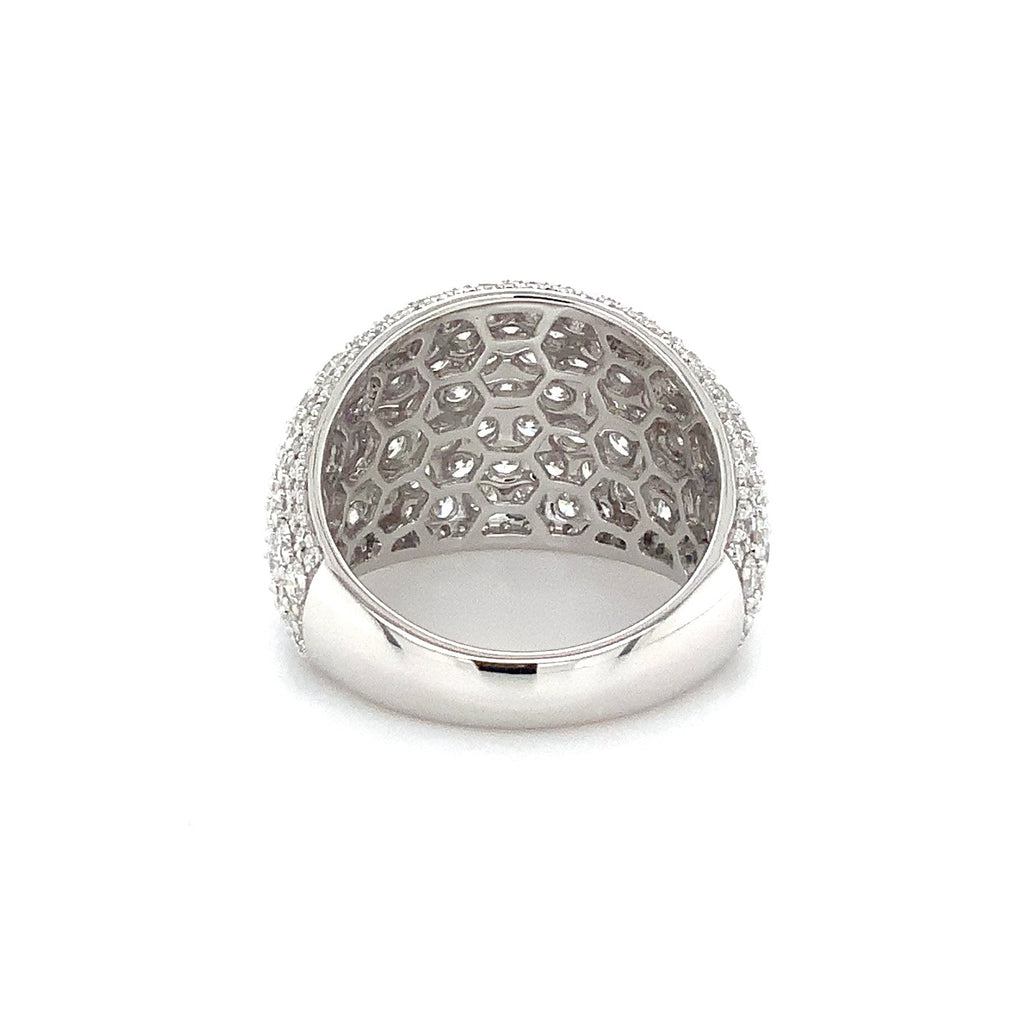 Pavé Set Dome Lab Grown Diamond 4.42 cts tw 14K White Gold Band. - Image 5 of 8
