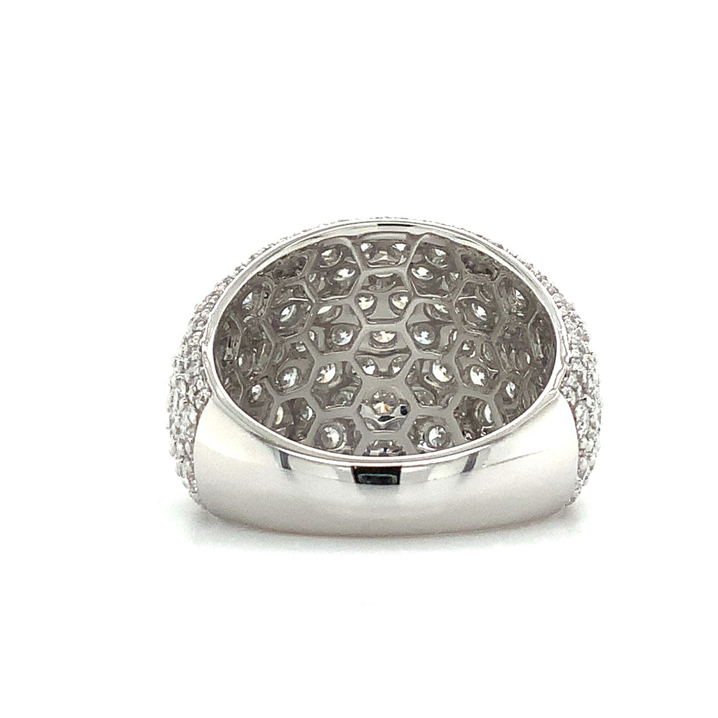 Pavé Set Dome Lab Grown Diamond 4.42 cts tw 14K White Gold Band. - Image 8 of 8