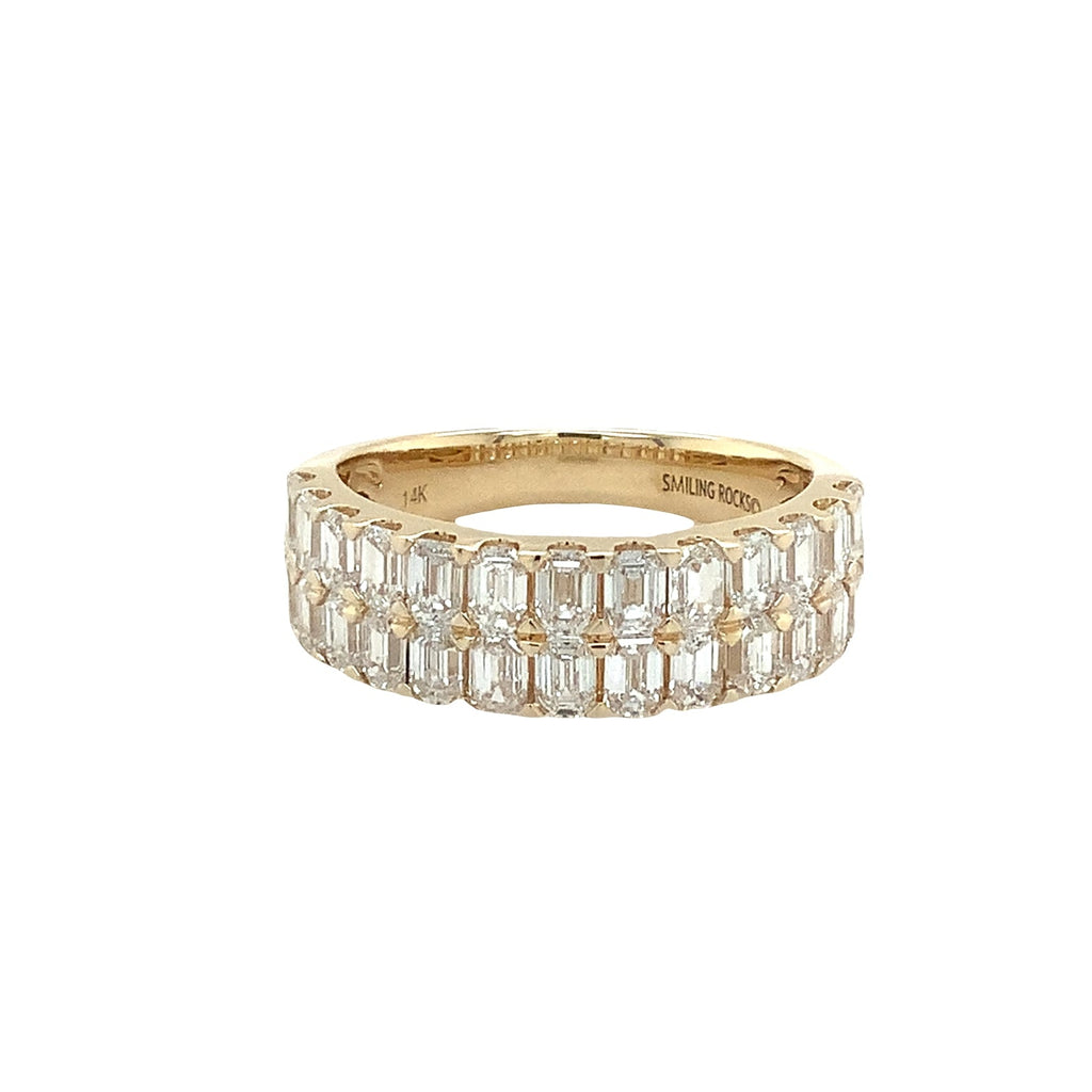 Emerald Cut Lab Grown Diamond Band in 14K Yellow Gold - Image 1 of 5