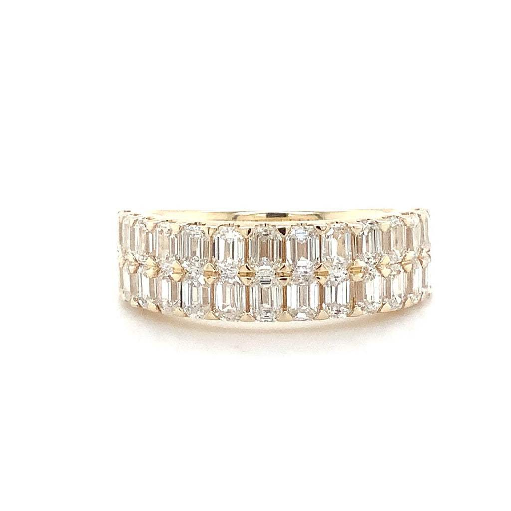 Emerald Cut Lab Grown Diamond Band in 14K Yellow Gold - Image 2 of 5