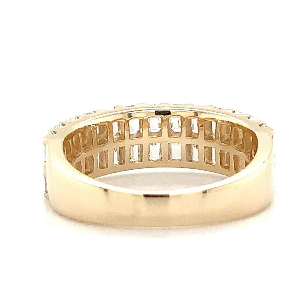 Emerald Cut Lab Grown Diamond Band in 14K Yellow Gold - Image 3 of 5