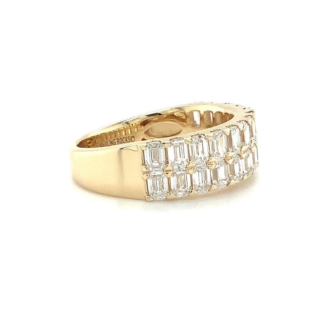 Emerald Cut Lab Grown Diamond Band in 14K Yellow Gold - Image 5 of 5