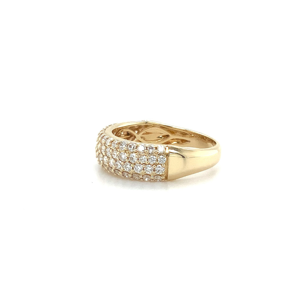 Four Row Pavé Set Lab Grown Diamond 1.05 cts tw 14K Yellow Gold Band. - Image 7 of 7