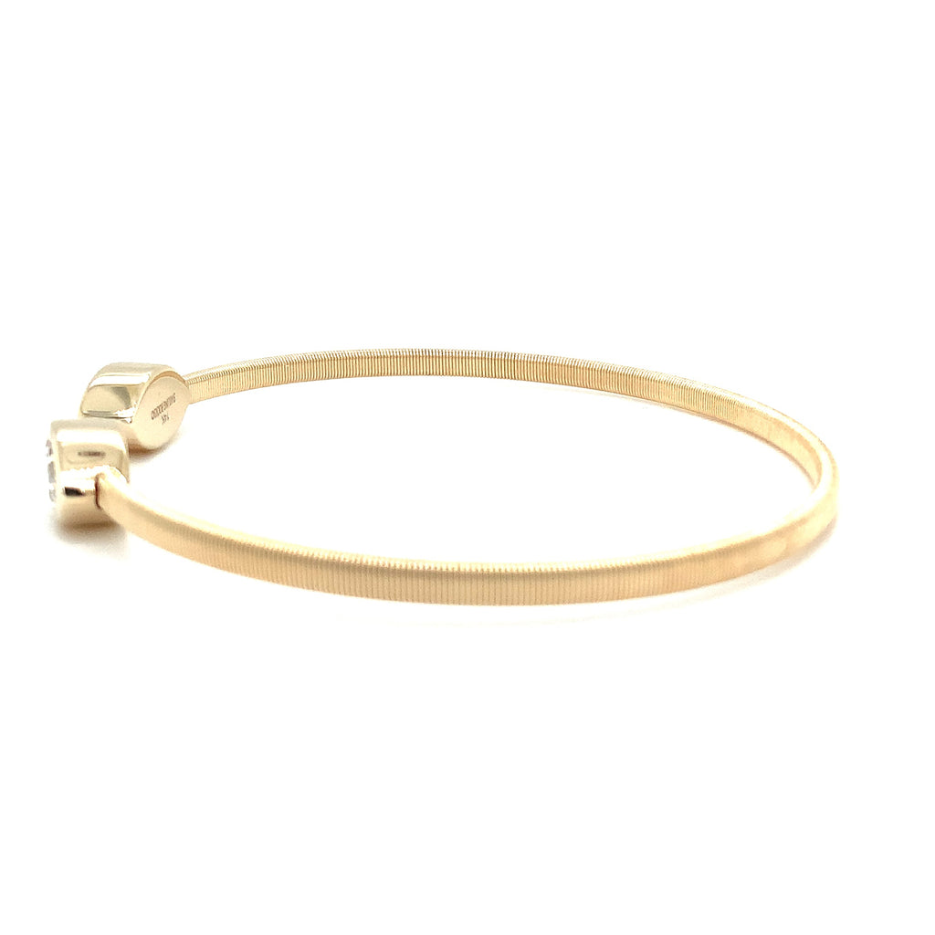 Stackable Marquise Cut Lab Grown Diamond Flexi Open Cuff Bracelet in 14K Yellow Gold - Image 2 of 6