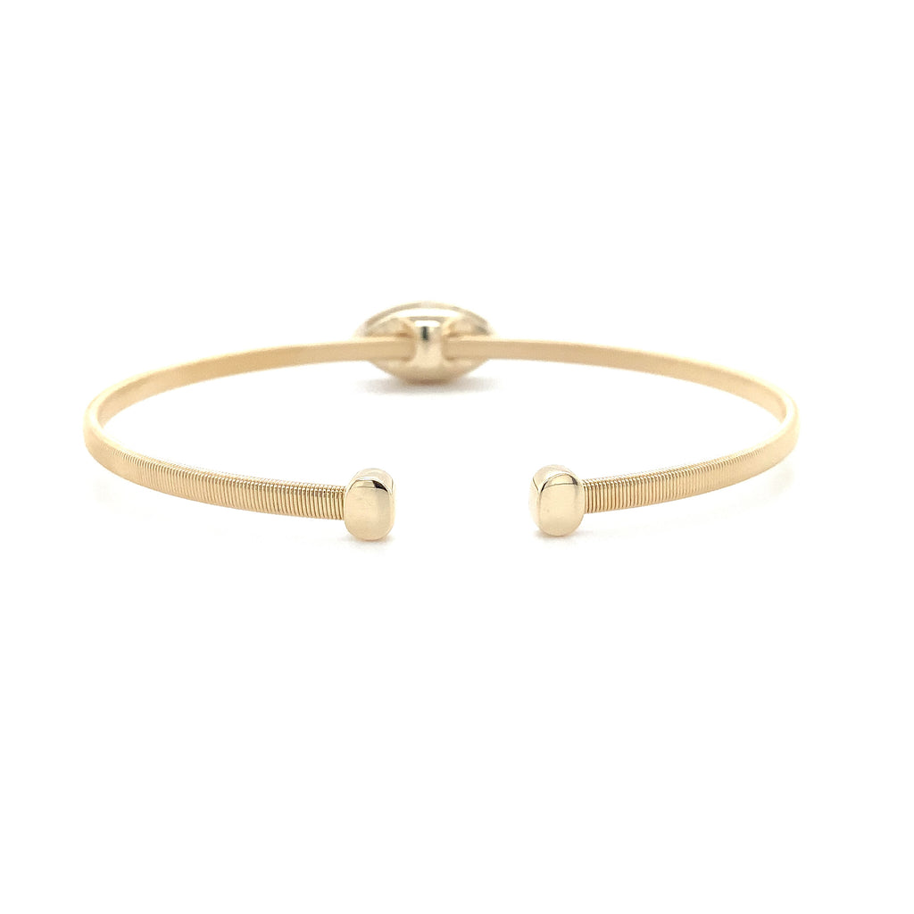 Stackable Marquise Cut Lab Grown Diamond Flexi Open Cuff Bracelet in 14K Yellow Gold - Image 5 of 8