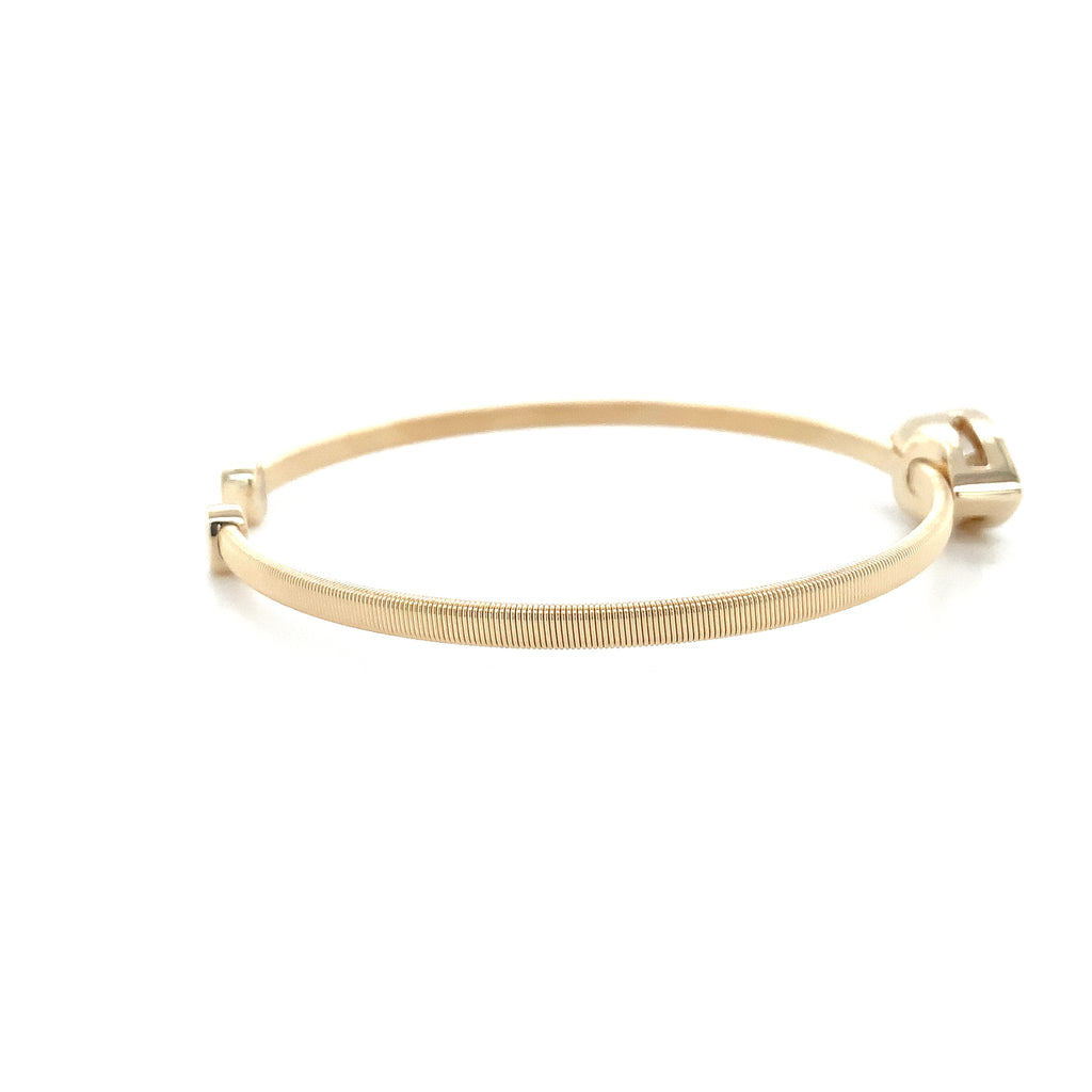 Stackable Marquise Cut Lab Grown Diamond Flexi Open Cuff Bracelet in 14K Yellow Gold - Image 6 of 8