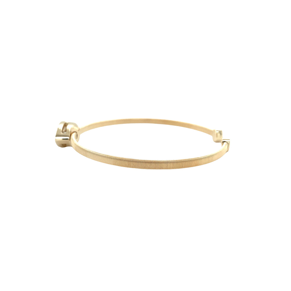 Stackable Marquise Cut Lab Grown Diamond Flexi Open Cuff Bracelet in 14K Yellow Gold - Image 7 of 8