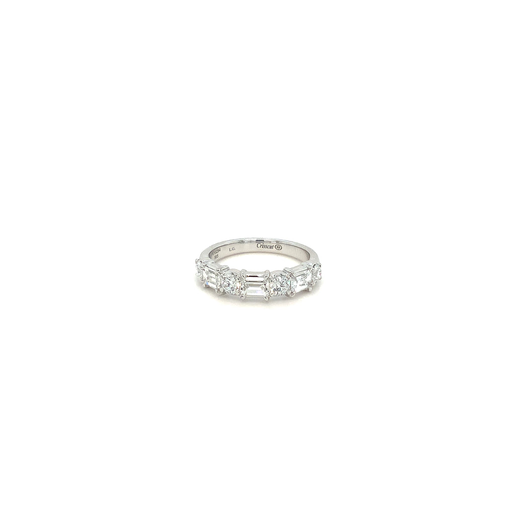 Christopher Designs L'Amour Crisscut® Lab Grown Diamond Band in 14K White Gold - Image 3 of 7