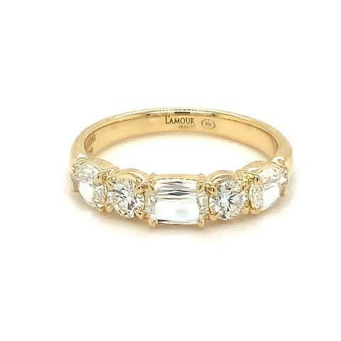 Christopher Designs L'Amour Crisscut® Mixed Shaped  Diamond Band set 18K Yellow Gold - Image 1 of 5