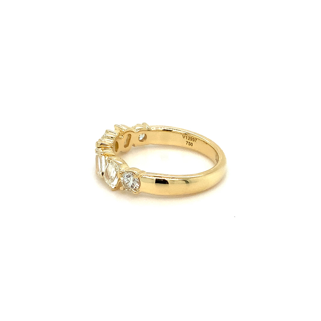 Christopher Designs L'Amour Crisscut® Mixed Shape Diamond Band set 18K Yellow Gold - Image 4 of 6