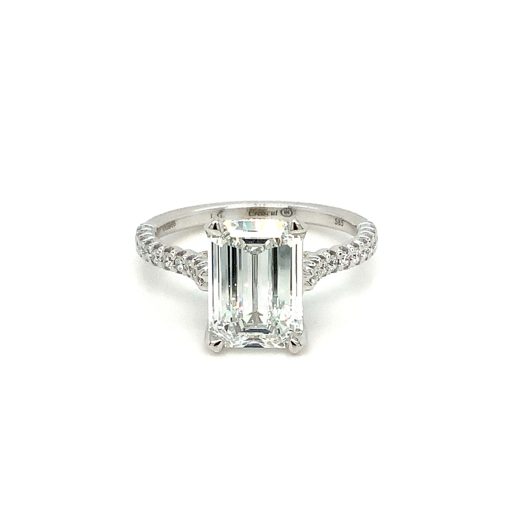 Christopher Designs L'Amour Crisscut® Lab Grown Diamond Ring Set in 14K White Gold - Image 1 of 7