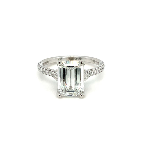 Christopher Designs L'Amour Crisscut® Lab Grown Diamond Ring Set in 14K White Gold - Image 1 of 7
