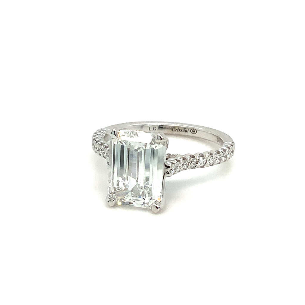 Christopher Designs L'Amour Crisscut® Lab Grown Diamond Ring Set in 14K White Gold - Image 2 of 7
