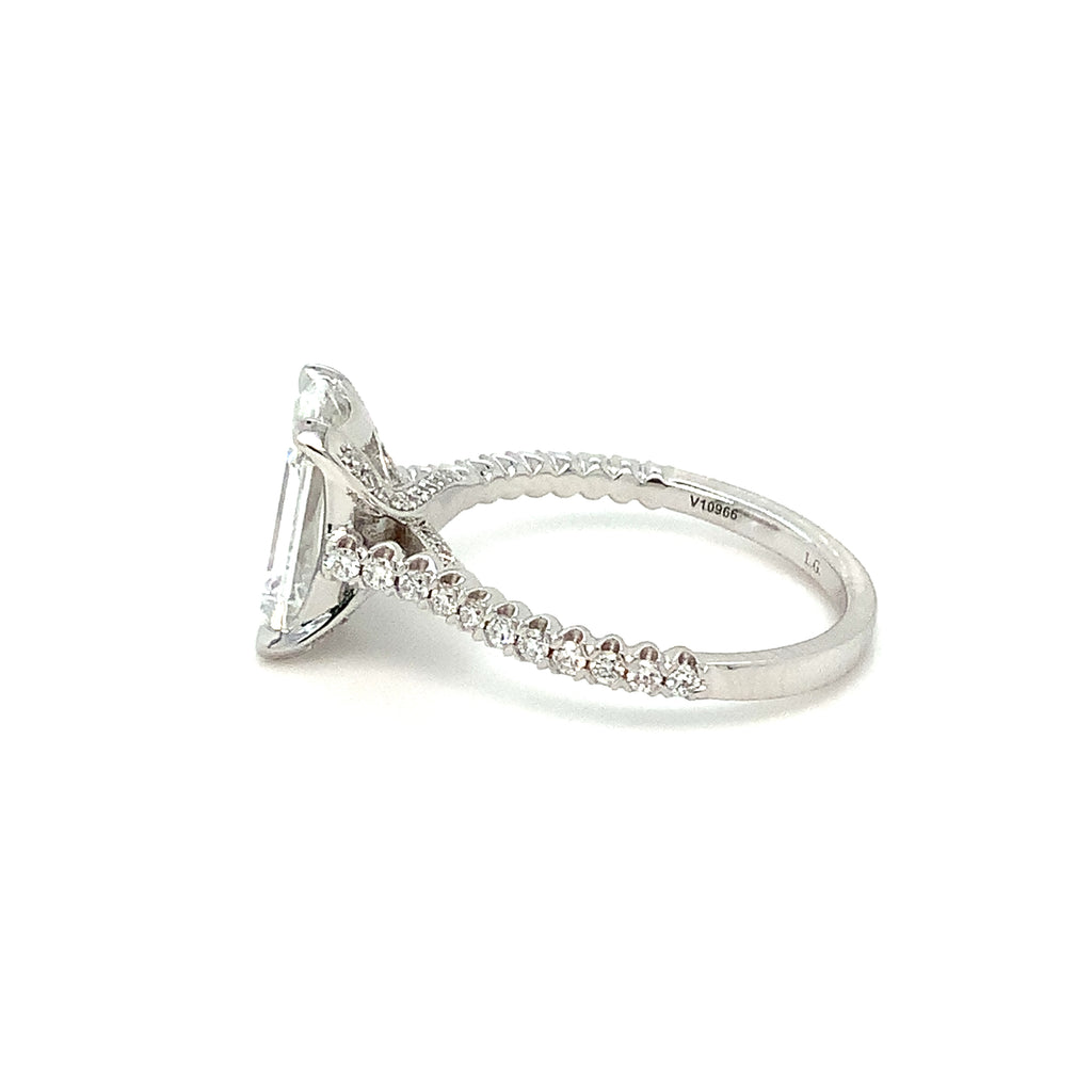 Christopher Designs L'Amour Crisscut® Lab Grown Diamond Ring Set in 14K White Gold - Image 3 of 7