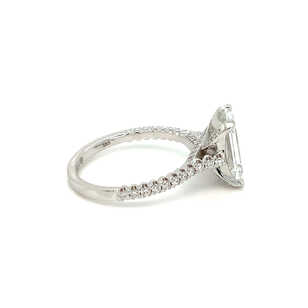 Christopher Designs L'Amour Crisscut® Lab Grown Diamond Ring Set in 14K White Gold - Image 6 of 7