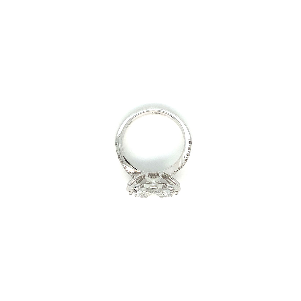 Christopher Designs L'Amour Crisscut® Pear Shape Floral Diamond set in 14K White Gold - Image 4 of 8