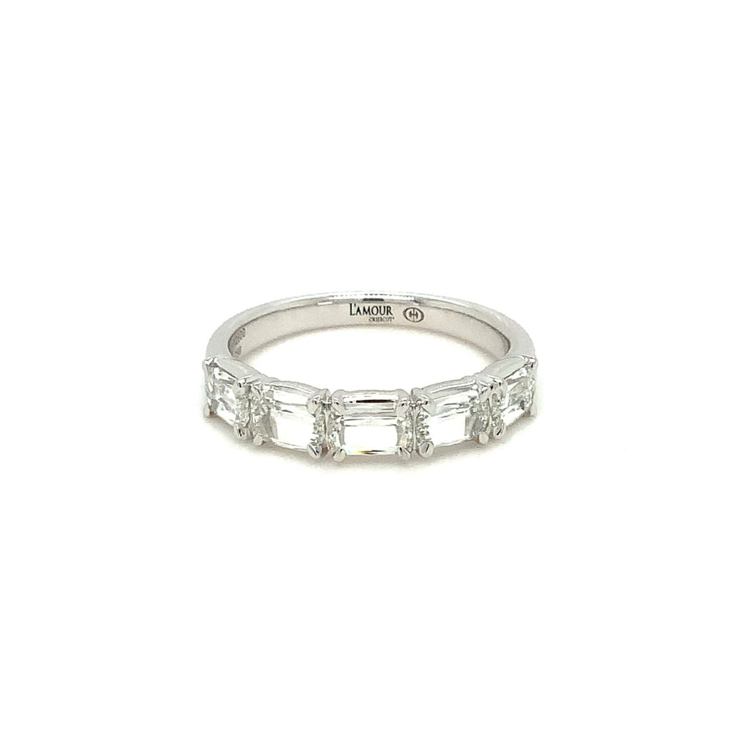 Christopher Designs L'Amour Crisscut® Diamond Band set 18K White Gold - Image 1 of 6