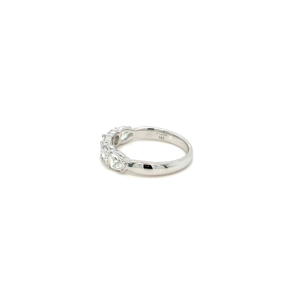 Christopher Designs L'Amour Crisscut® Mixed Shaped Diamond Band set 14K White Gold - Image 2 of 5