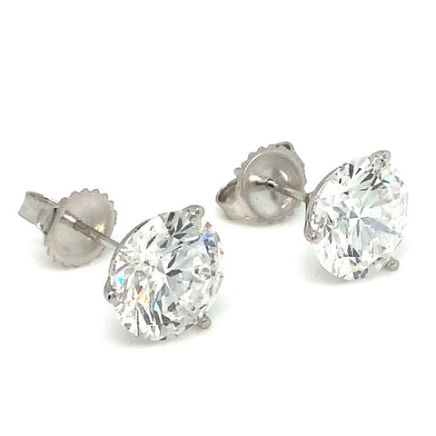 Round Brilliant Cut Lab Grown Diamond Studs Earring Set In 14K White Gold 3.15cts t.w. - Image 2 of 6