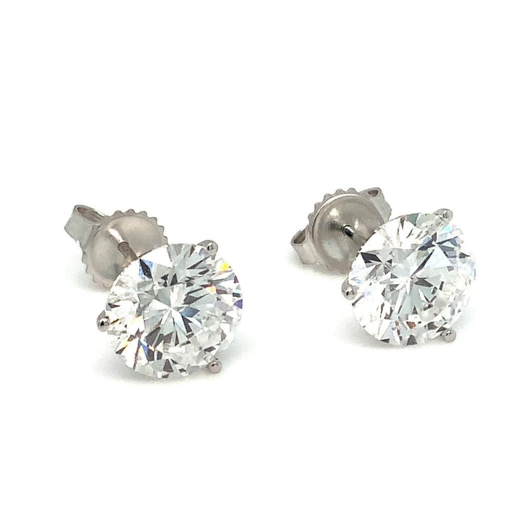 Brilliant Cut Lab Grown Diamond Studs Earring Set In 14K White Gold 3.05 cts t.w. - Image 5 of 7