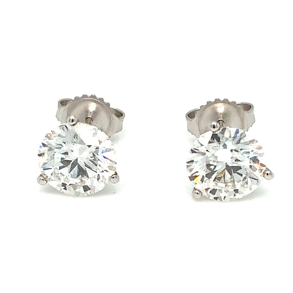 Round Brilliant Cut Lab Grown Diamond Studs Earring Set In 14K White Gold 2.09 cts t.w. - Image 1 of 7