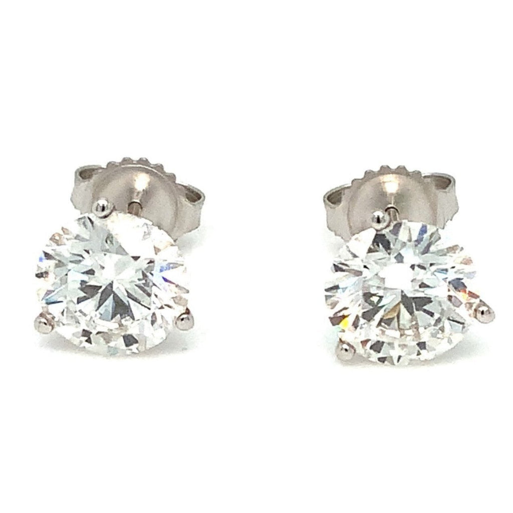 Round Brilliant Cut Lab Grown Diamond Studs Earring Set In 14K White Gold 4.11 cts t.w. - Image 3 of 7