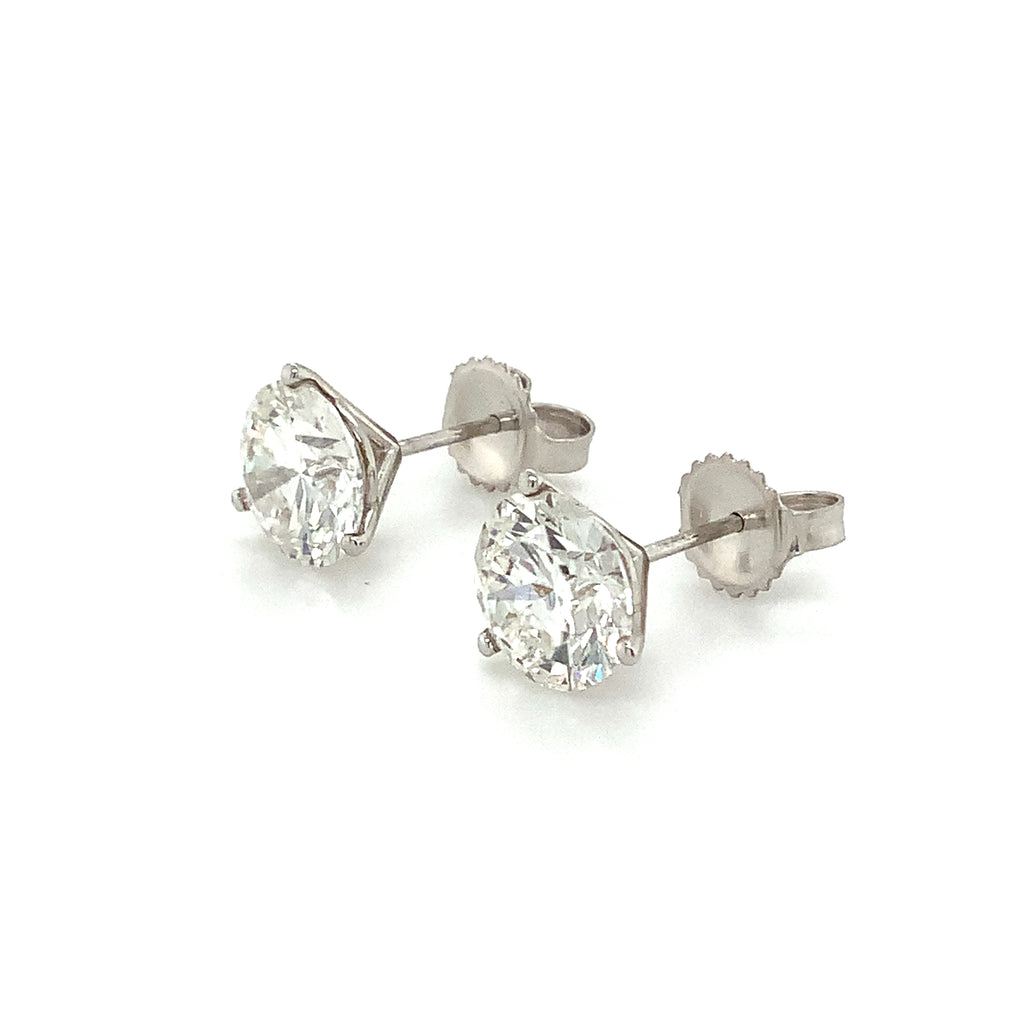 Round Brilliant Cut Lab Grown Diamond Studs Earring Set In 14K White Gold 5.92 cts t.w. - Image 3 of 9