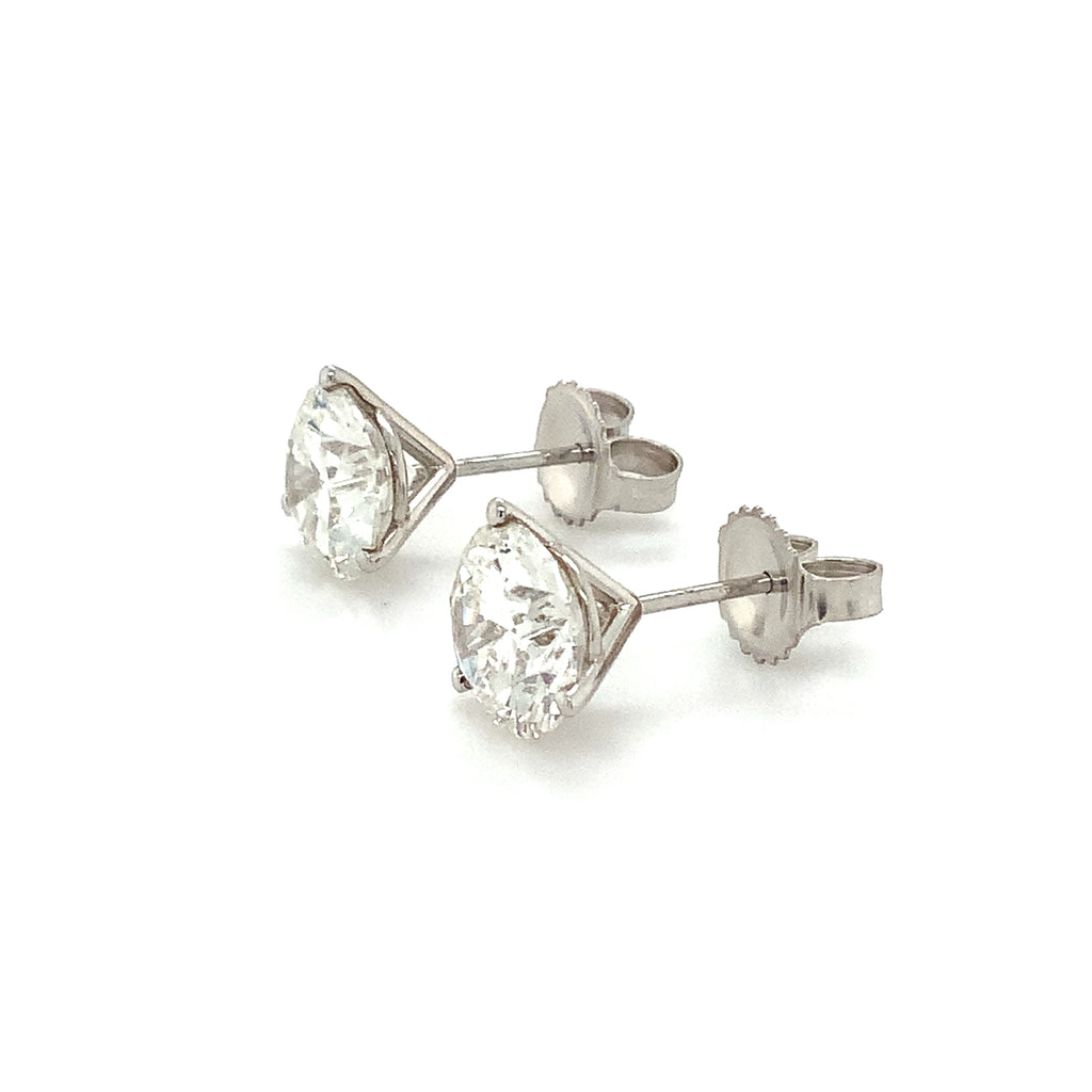 Round Brilliant Cut Lab Grown Diamond Studs Earring Set In 14K White Gold 5.92 cts t.w. - Image 4 of 9