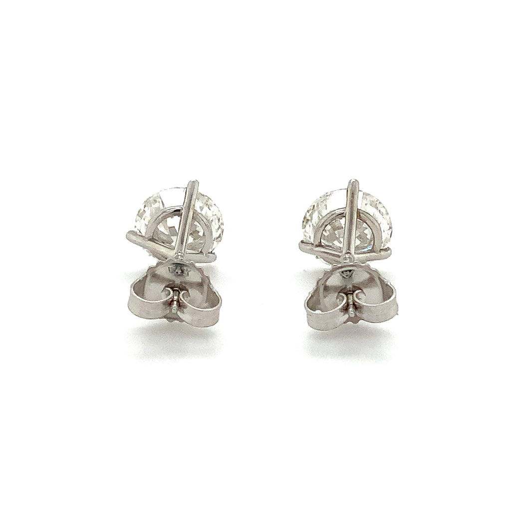Round Brilliant Cut Lab Grown Diamond Studs Earring Set In 14K White Gold 5.92 cts t.w. - Image 5 of 9