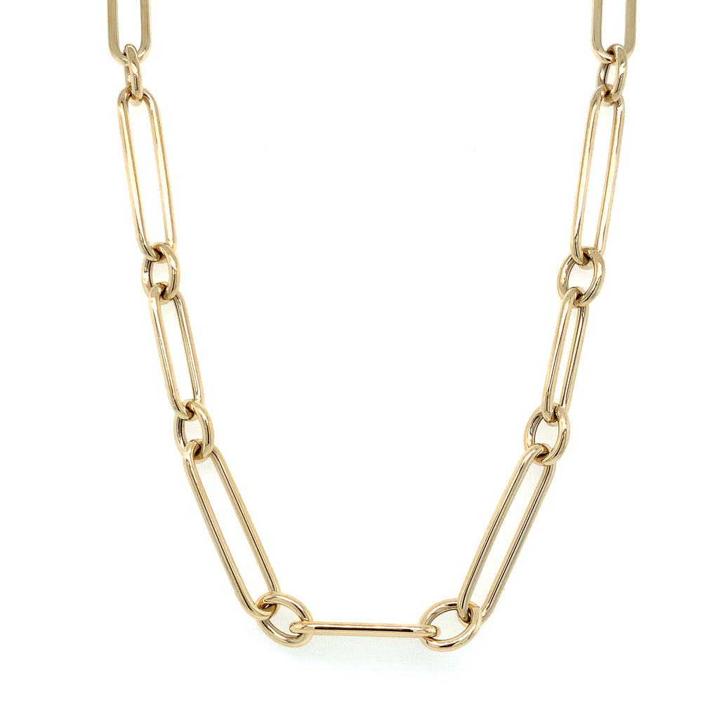 Paperclip Neck Chain in 14 kt Yellow Gold Nacklace - Image 1 of 3