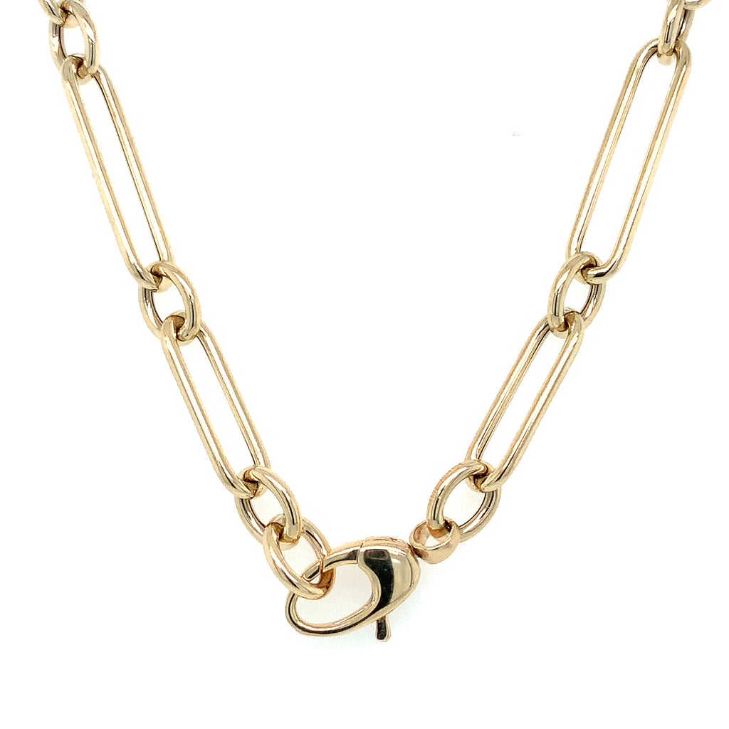 Paperclip Neck Chain in 14 kt Yellow Gold Nacklace - Image 2 of 3