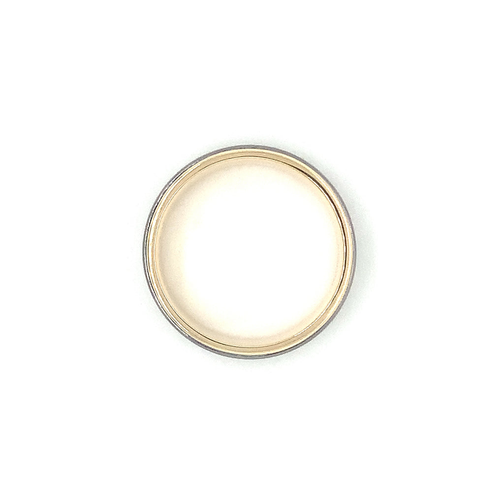 Contemporary Mixed Metal Tantalum and 14K Yellow Gold Wedding Band. - Image 7 of 8