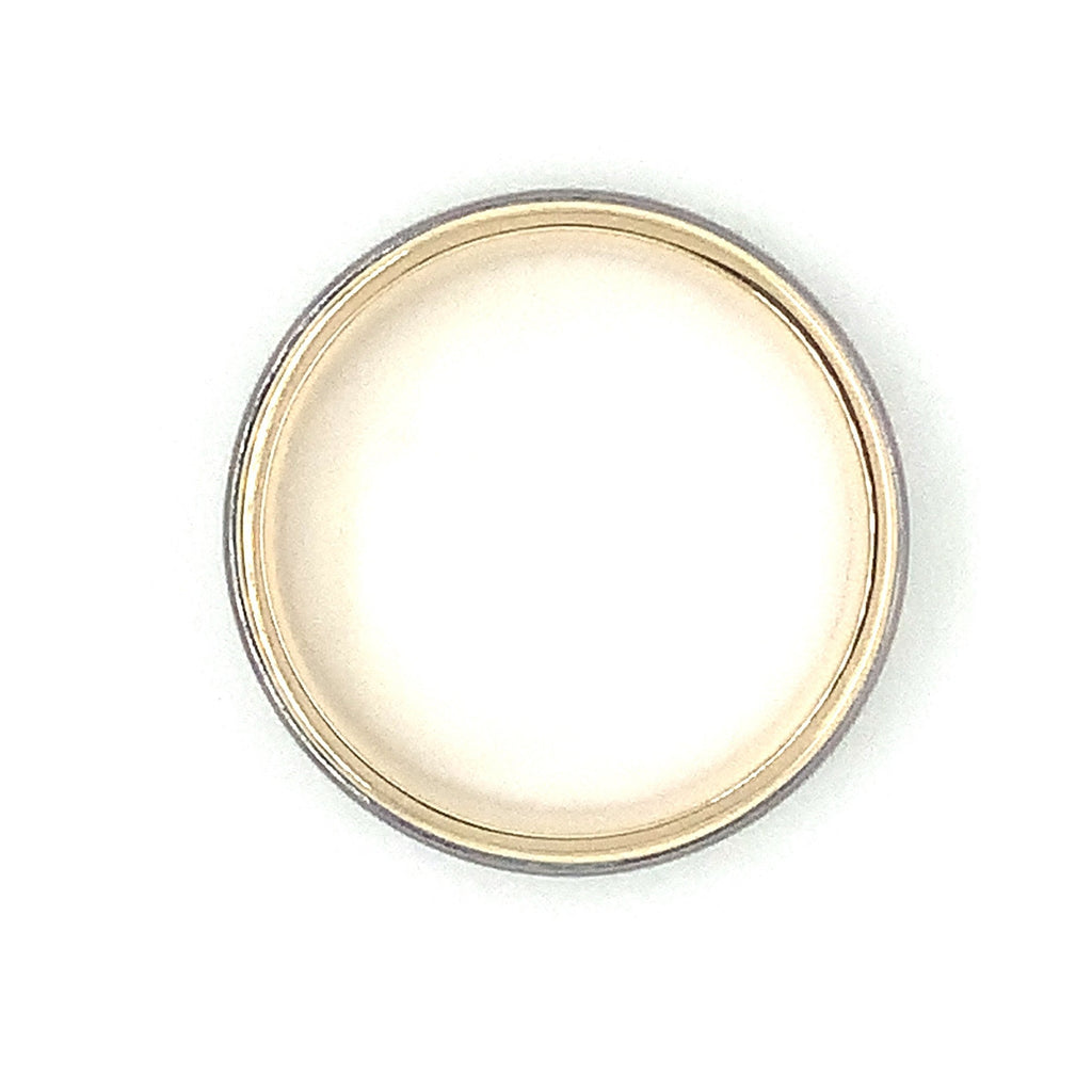 Contemporary Mixed Metal Tantalum and 14K Yellow Gold Wedding Band. - Image 5 of 8