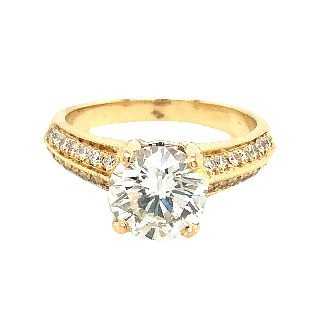 Diamond Engagement Ring 18K Yellow Gold 1.75 ctw - Image 1 of 11