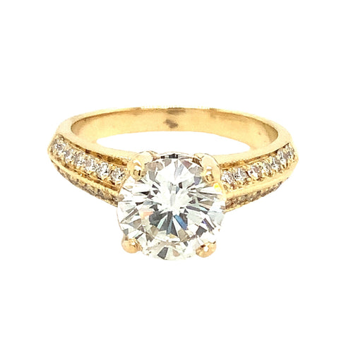 Diamond Engagement Ring 18K Yellow Gold 1.75 ctw - Image 1 of 11