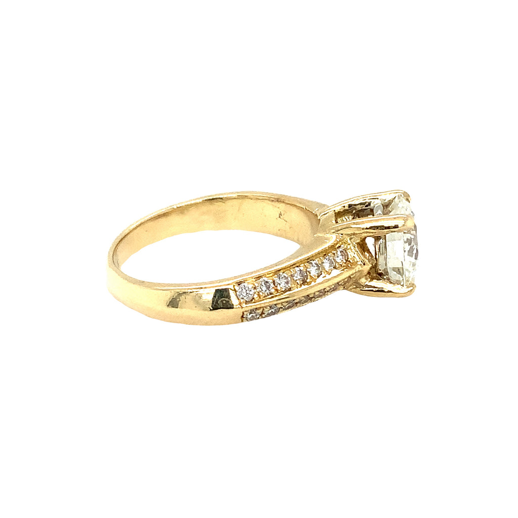 Diamond Engagement Ring 18K Yellow Gold 1.75 ctw - Image 5 of 11