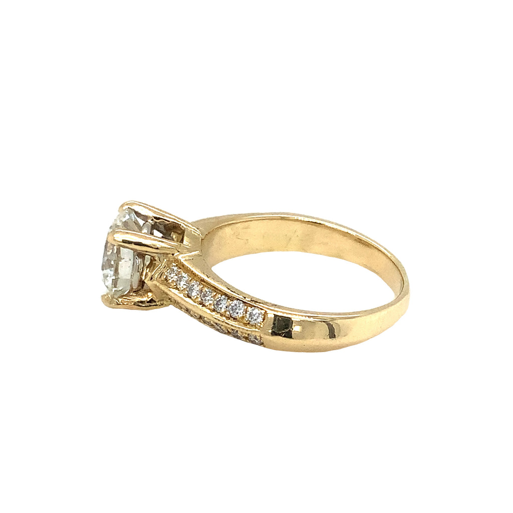 Diamond Engagement Ring 18K Yellow Gold 1.75 ctw - Image 7 of 11