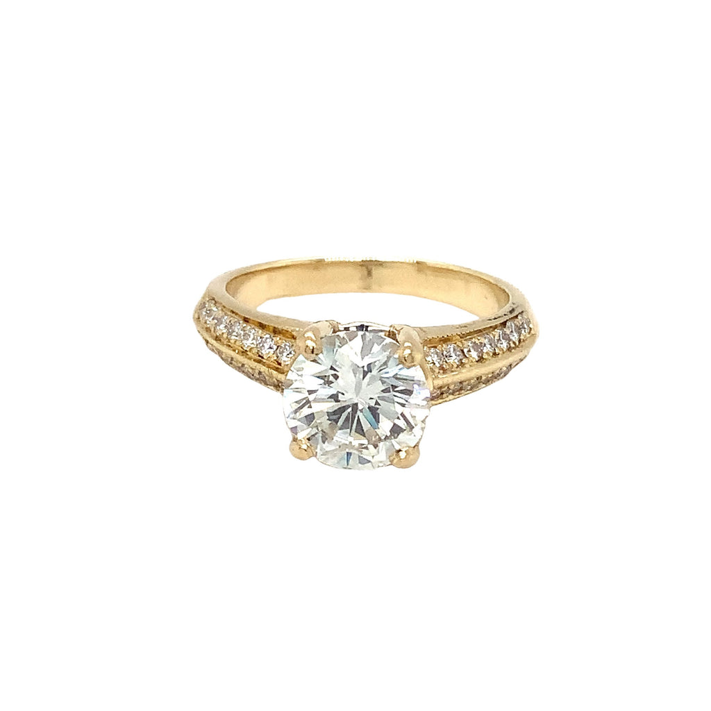 Diamond Engagement Ring 18K Yellow Gold 1.75 ctw - Image 8 of 11