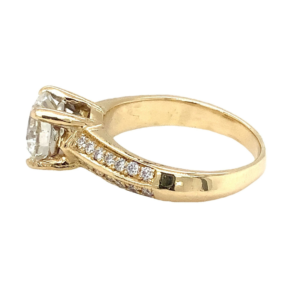 Diamond Engagement Ring 18K Yellow Gold 1.75 ctw - Image 9 of 11