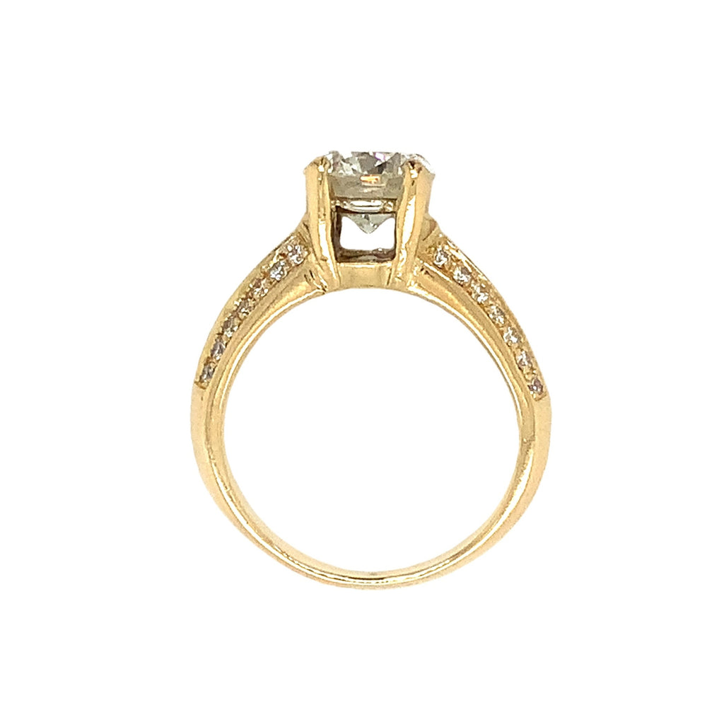 Diamond Engagement Ring 18K Yellow Gold 1.75 ctw - Image 10 of 11