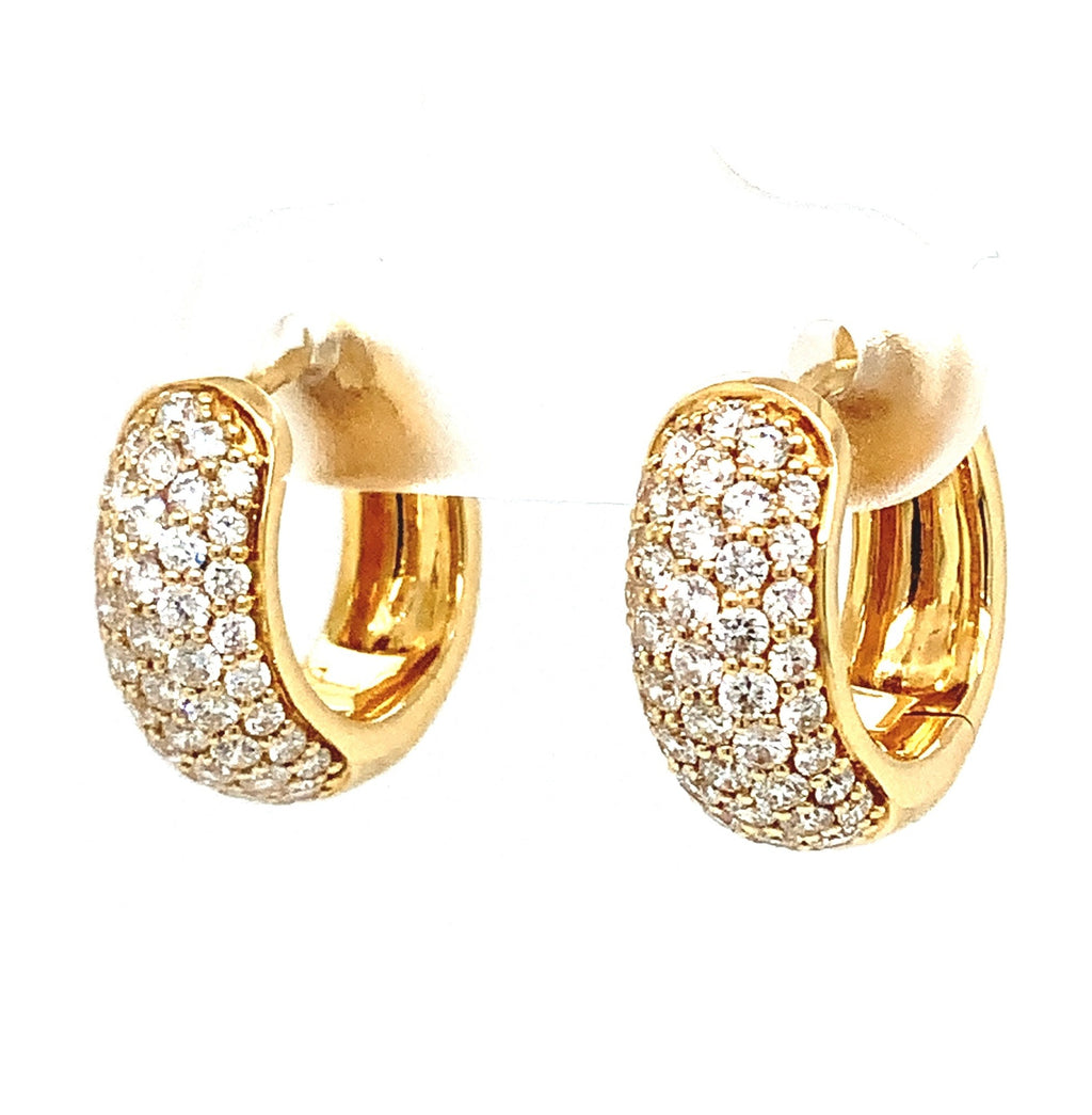 Memoire 5 Row Pavé Heggie Earring Diamond 0.80 18K Yellow Gold - Image 1 of 5