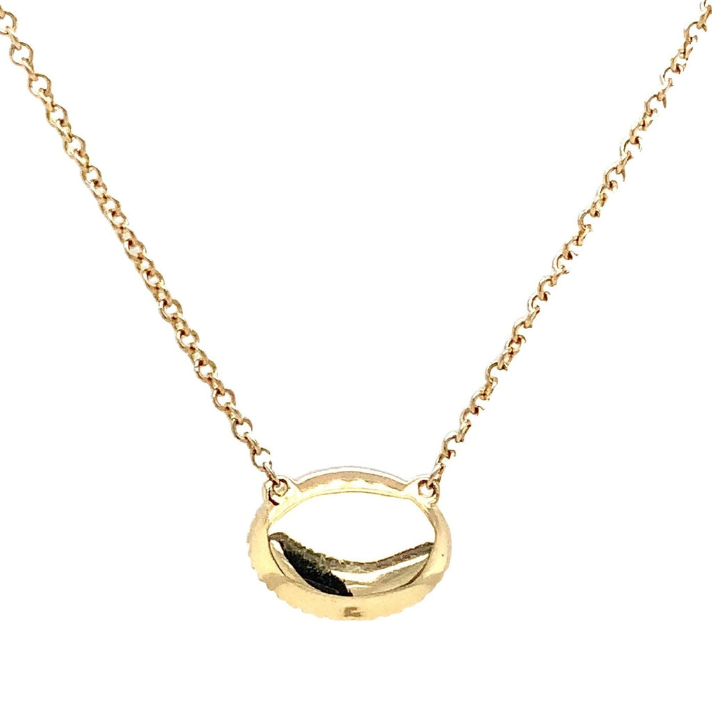 Christopher Designs L'Amour Crisscut® Diamond East West Halo Pendant set in 18 kt Yellow Gold. - Image 6 of 7