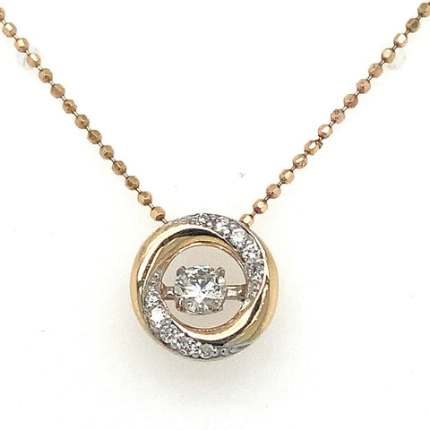 Shimmering Diamond Pendant Set in 14K Yellow Gold 0.23 cts t.w. - Image 1 of 9