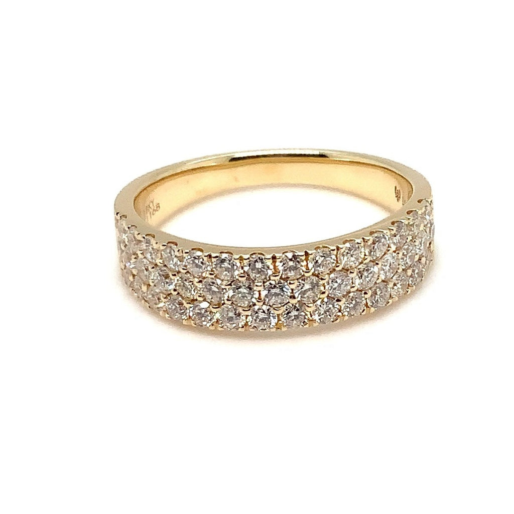 Pavé Silk Half Round Diamond Band 1.00 ctw Set in 14K Yellow Gold - Image 1 of 8