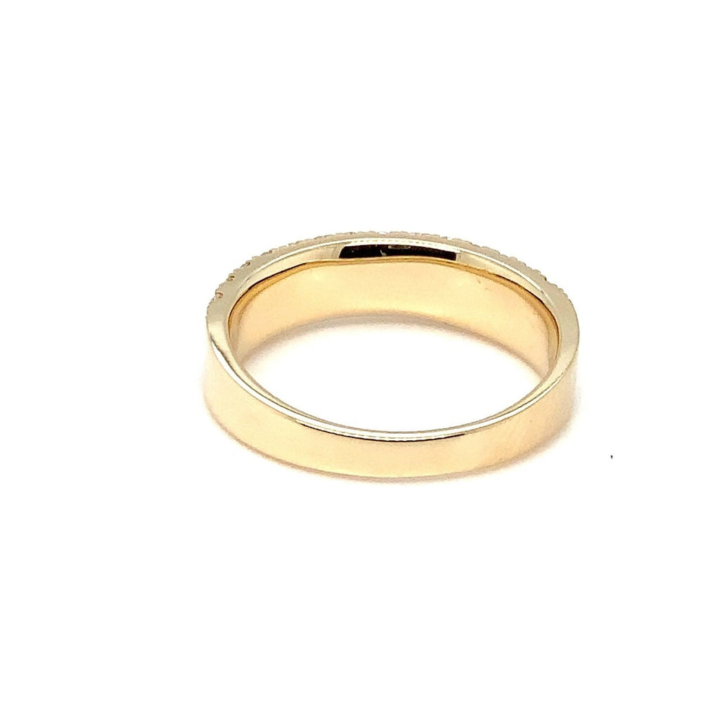 Pavé Silk Half Round Diamond Band 1.00 ctw Set in 14K Yellow Gold - Image 5 of 8