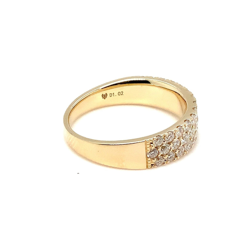 Pavé Silk Half Round Diamond Band 1.00 ctw Set in 14K Yellow Gold - Image 7 of 8