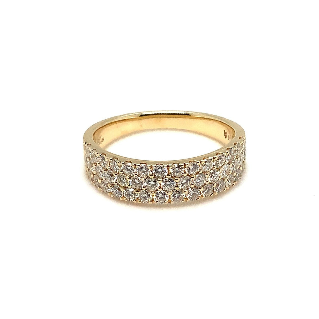 Pavé Silk Half Round Diamond Band 1.00 ctw Set in 14K Yellow Gold - Image 6 of 8