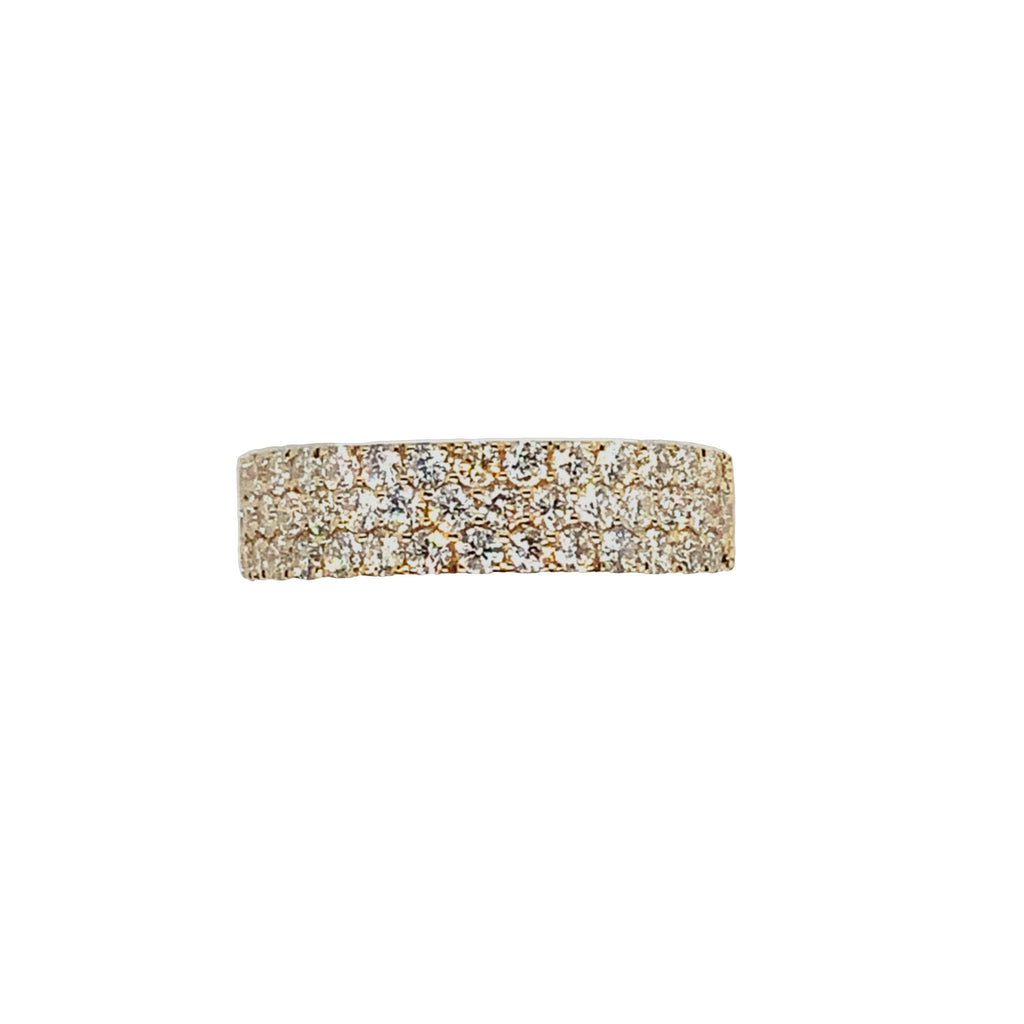 Pavé Silk Half Round Diamond Band 1.00 ctw Set in 14K Yellow Gold - Image 3 of 8