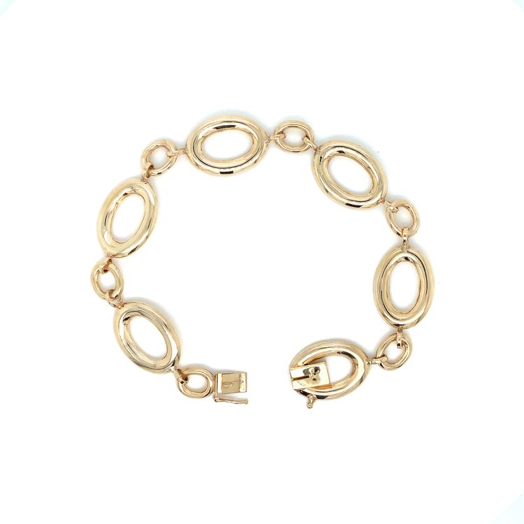Oval Open Link Bracelet in 14K Yellow Gold - Image 2 of 3
