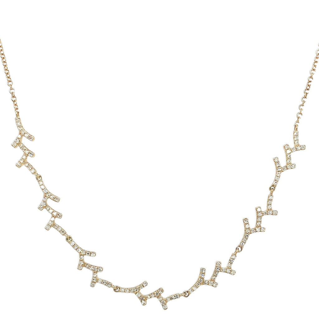 Link Diamond Necklace is crafted with precision in 14K Yellow Gold. - Image 1 of 4